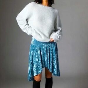 Urban outfitters silence+noise Willa crushed velvet velour asymmetrical high low